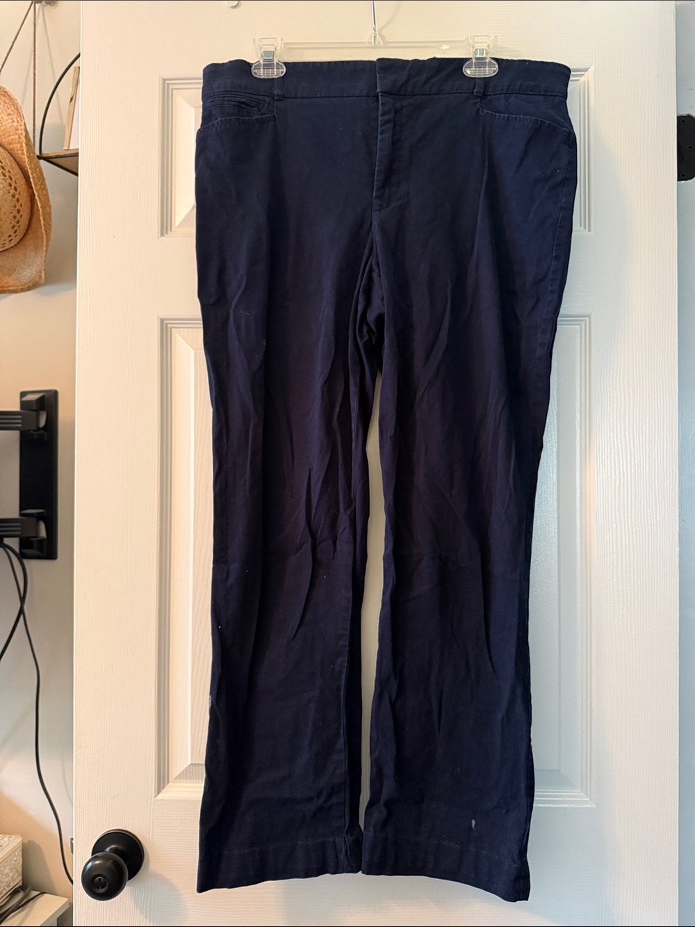 Gloria Vanderbilt Navy Straight-Leg Women's Pants